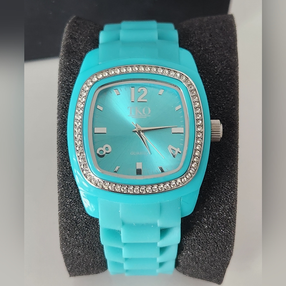 NIB TKO‎ Orlogi Women's Turquoise Tivoli  Watch Svarovski Crystal Accent Analog